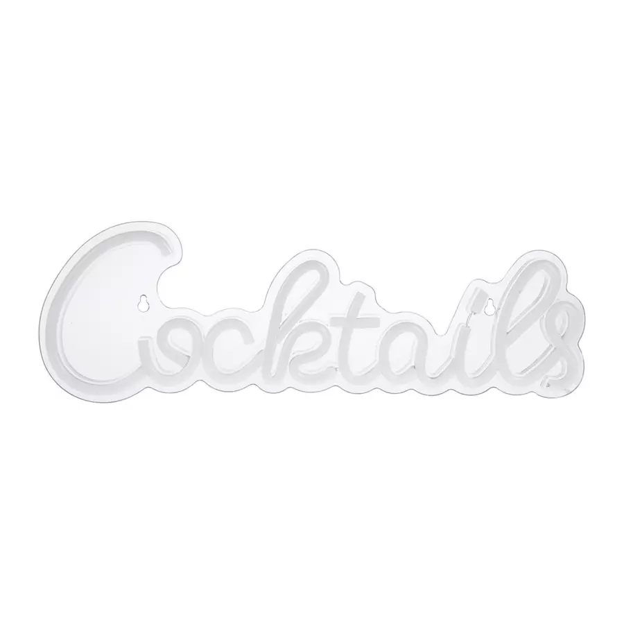 Enseigne lumineuse néon Cocktails Jaune USB 4