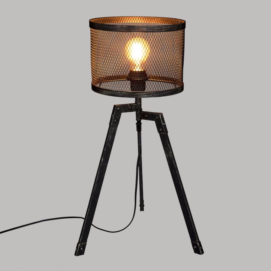 Lámpara de mesa con trípode negro Noah 4