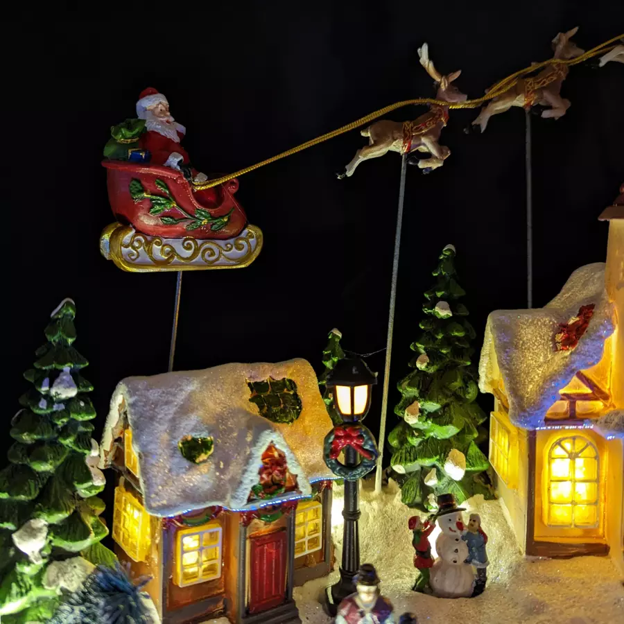 Set complet village illuminé Arrivée des Rennes 4