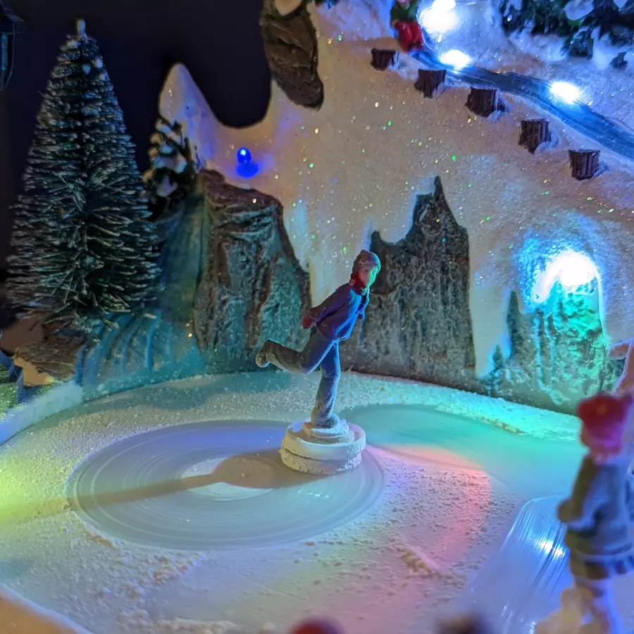 Escena de vida iluminada à piles Jeux de glissade 5