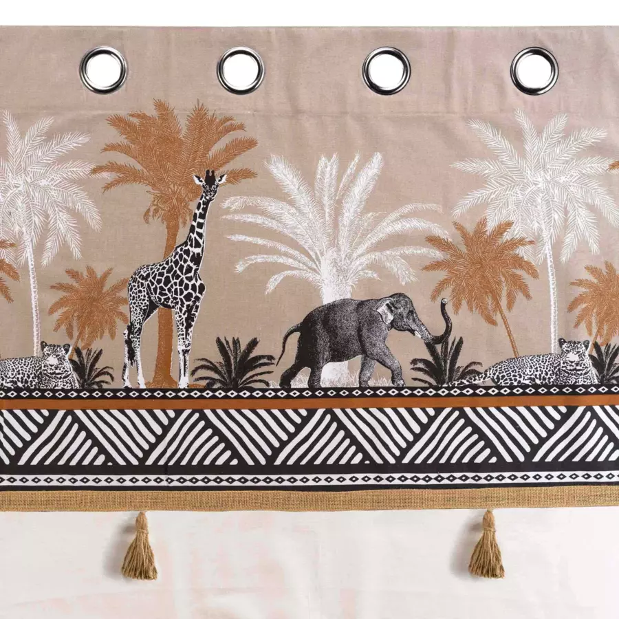 Rideau coton (140 x 240 cm) Kenya lodge Taupe 4
