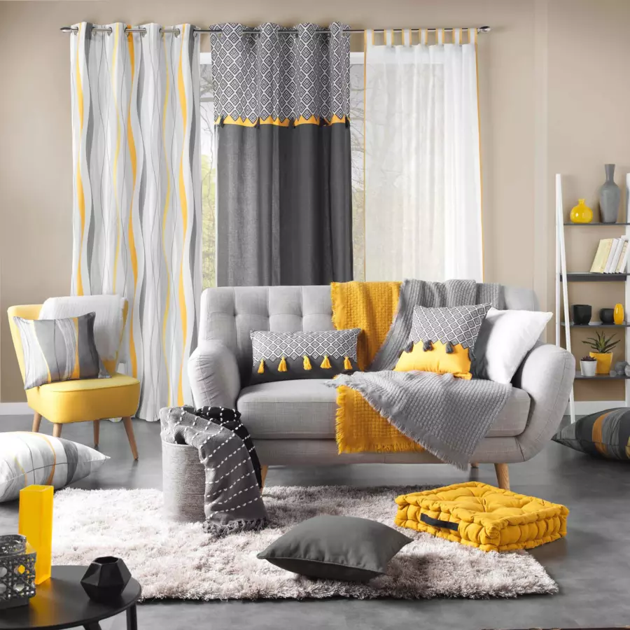 Cortina semi opaca (140 x 260 cm) Ondulys Blanco 4