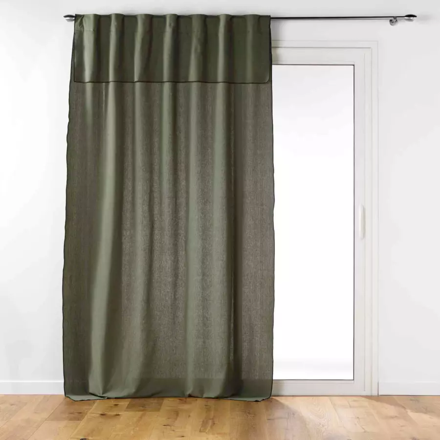Cortina  semi-opaca algodón reciclable (140 x 240 cm) Mistraline Verde kaki 4