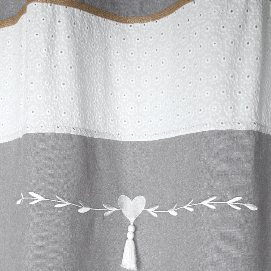 Rideau coton (140 x 260 cm) Candice Gris 4