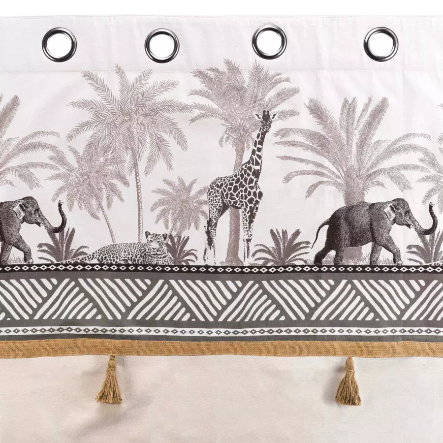Cortina  semi-opaca(140 x 240 cm) Kenya lodge Crudo 4
