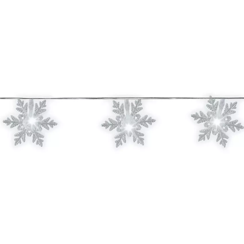 Guirlande lumineuse Flocon de neige Blanc froid 24 LED 4
