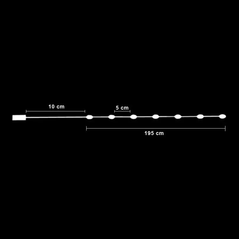 Guirlande lumineuse à piles Étoile Micro LED Blanc froid 40 LED 4