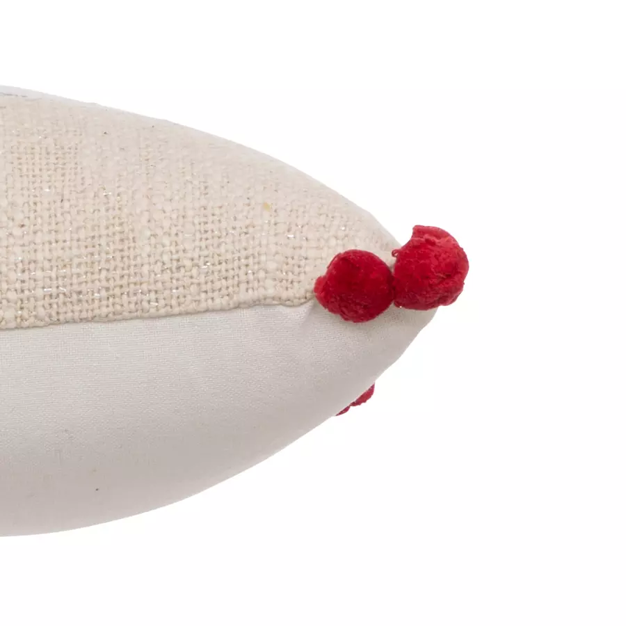 Cojín de Navidad cuadrado (40 cm) Flocon Noël blanco

