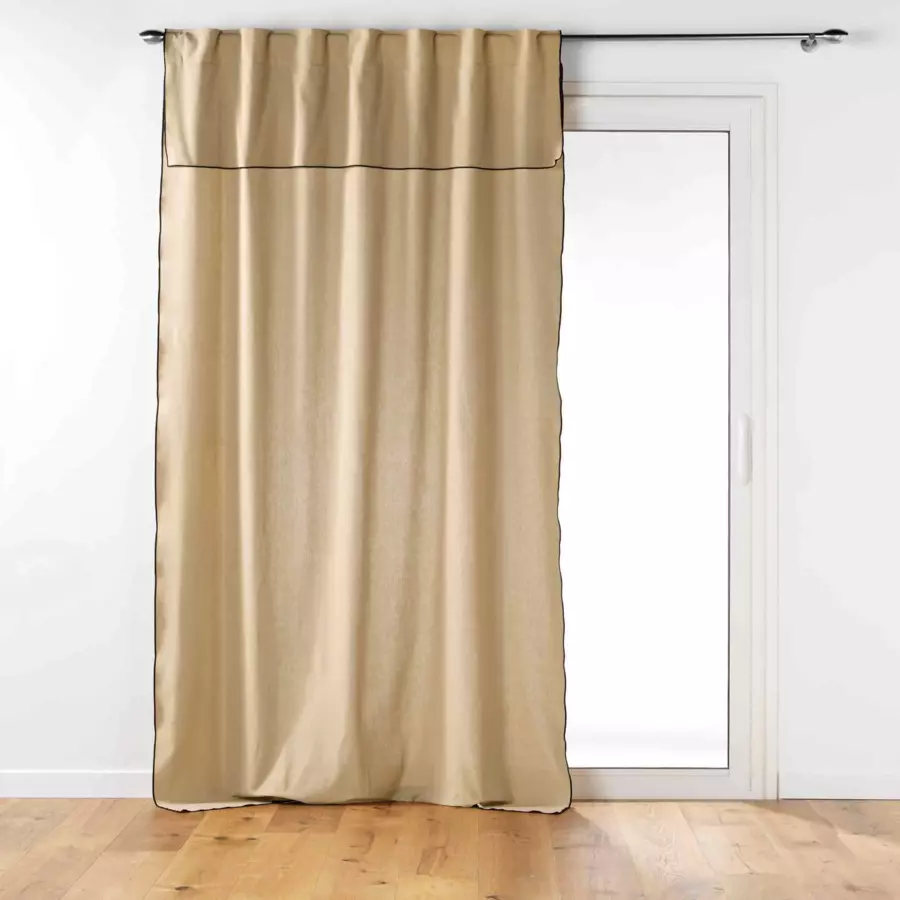 Cortina  semi-opaca algodón reciclable (140 x 240 cm) Mistraline Beige 5
