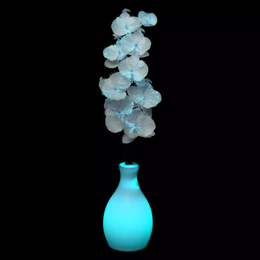 Florero luminoso orquidea a pilas multicolor 4