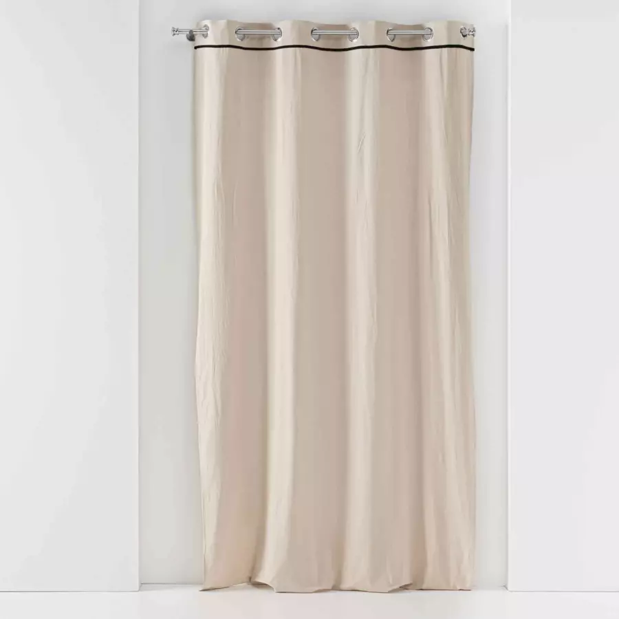 Cortina  semi-opaca algodón lavado (135 x 240 cm) Linette Beige 4