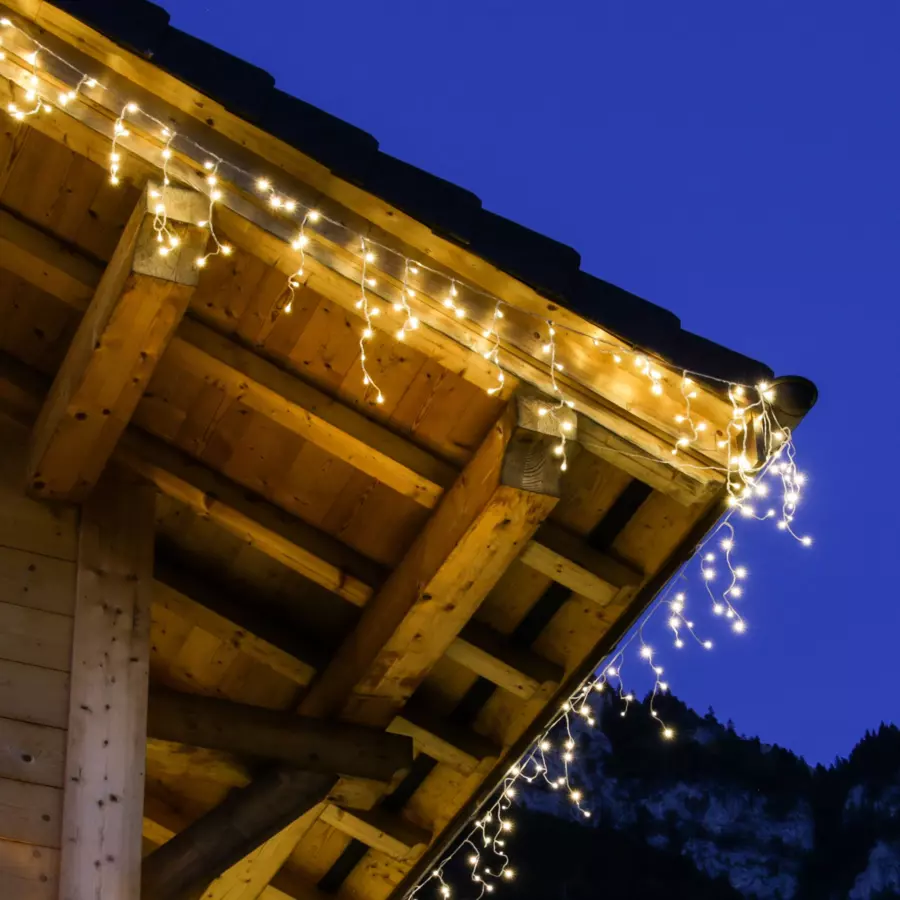 Stalactite lumineuse Stars L20 m Blanc chaud 490 LED CB 4