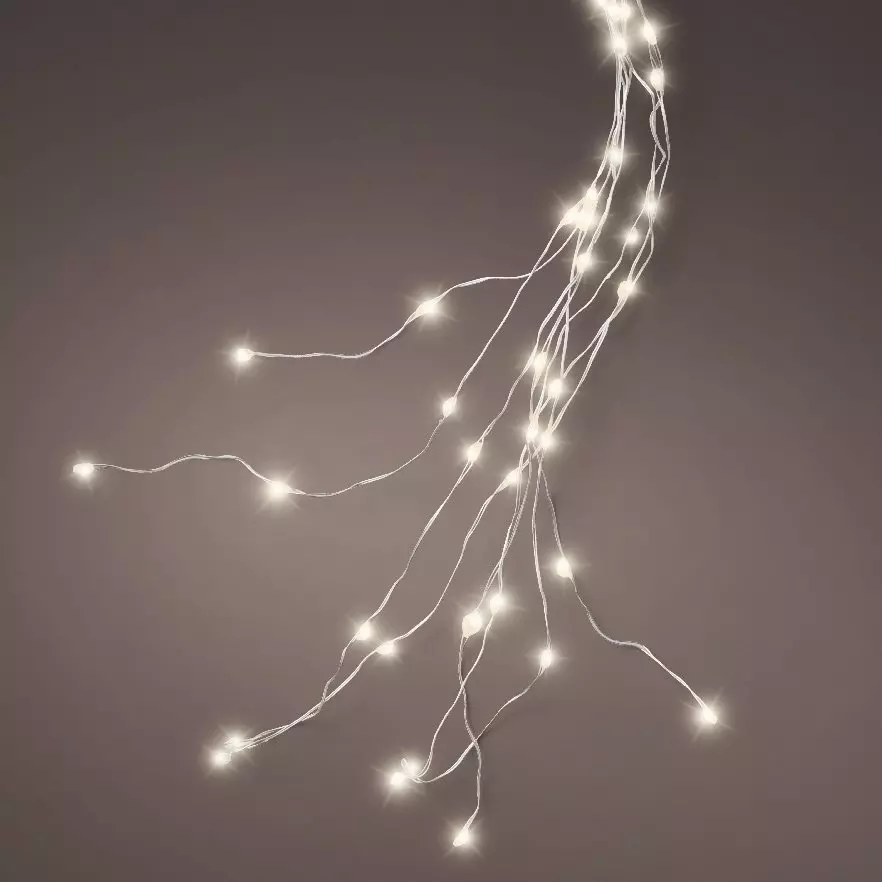 Cortina de luces para árbol Flashing light alto 2,40 cm Blanco cálido 832 LED 5