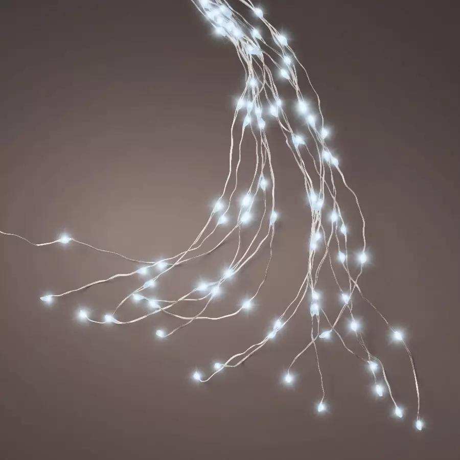 Lichtgordijn voor kerstboom  Micro led H1,80 m Koud wit 408 LED 5