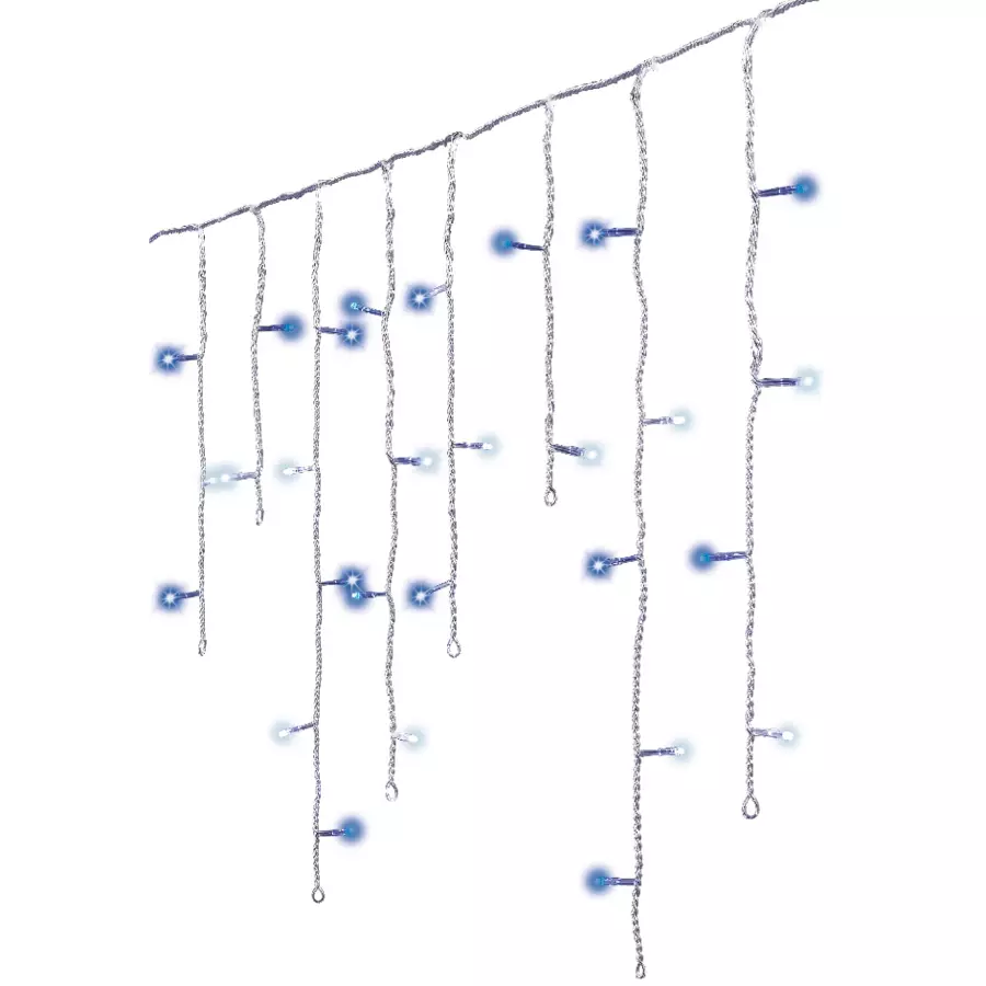 Estalactitas de luces 7,50 m Bicolor Azul y blanco frío 175 LED 4