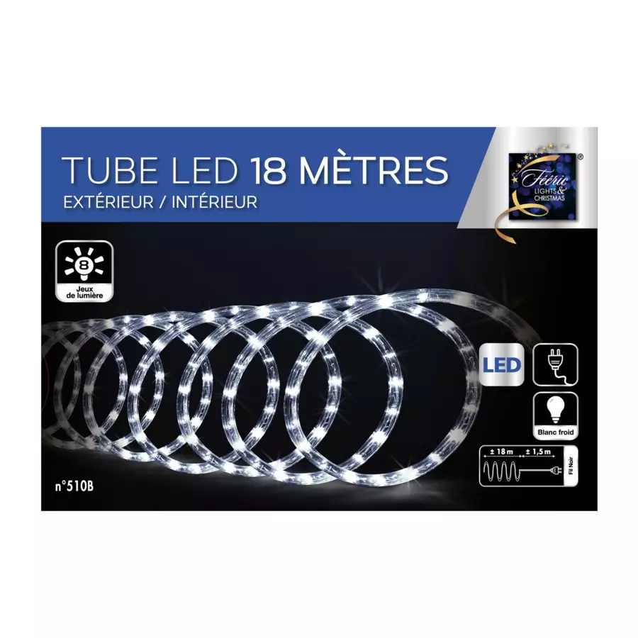 Tubo luminoso 18 m Blanco frío 324 LED 4