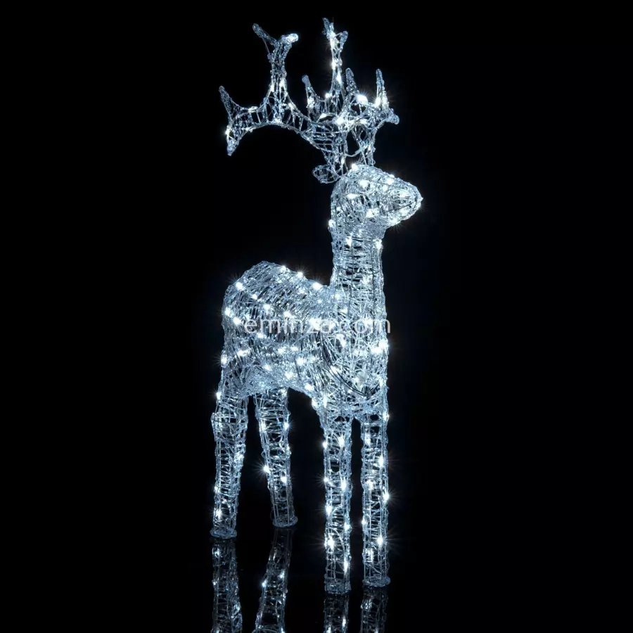 Renne lumineux Pilou Blanc froid 50 LED 4