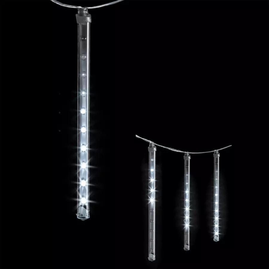 Stalactite lumineuse L4 m Glaçons défilement Blanc froid 100 LED 5