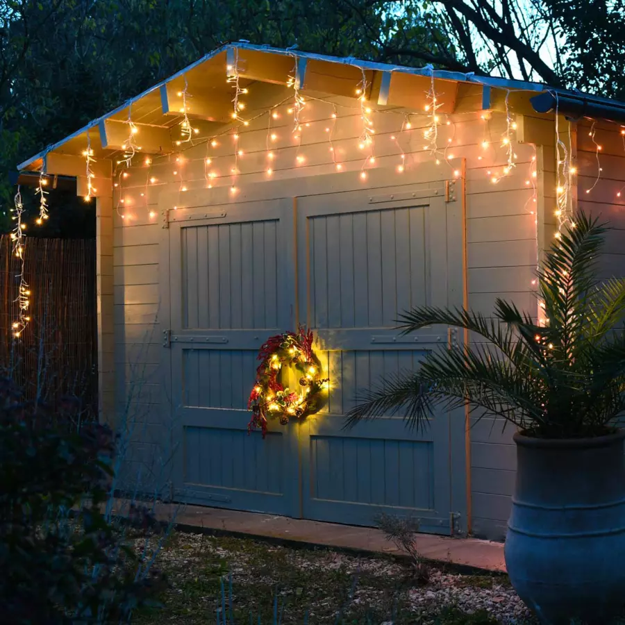 Estalactitas de luces Timer 6 m Multicolor 80 LED interconnectable 4