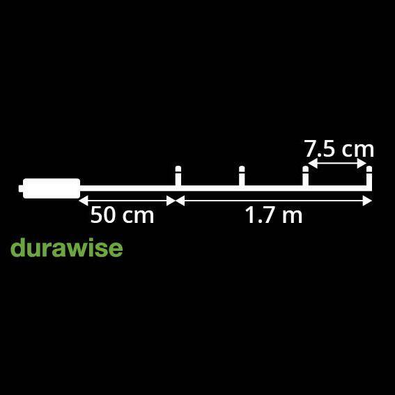 Guirlande lumineuse Durawise à piles 1,70 m Blanc froid 24 LED CN 5