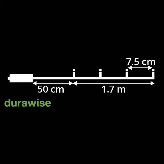 Luces de Navidad Durawise 1,70 m Blanco frío 24 LED CN 5