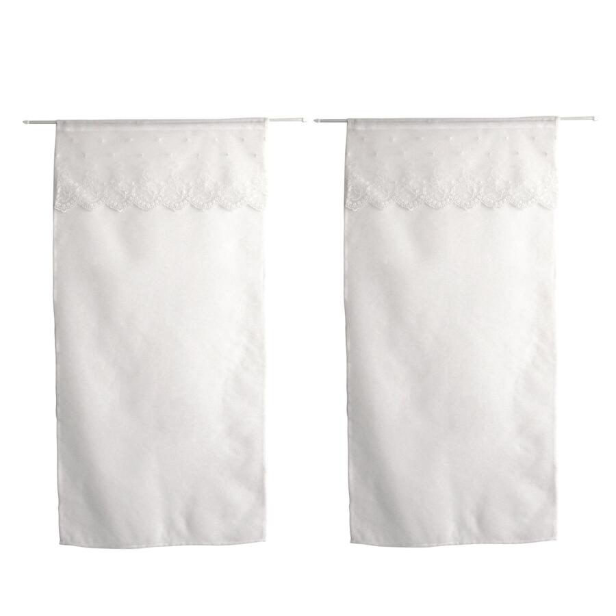 Coppia di tende trasparenti (60 x 160 cm) Massala Bianco 4