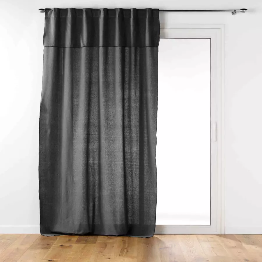 Cortina  semi-opaca algodón reciclable (140 x 240 cm) Mistraline Gris antracita 4
