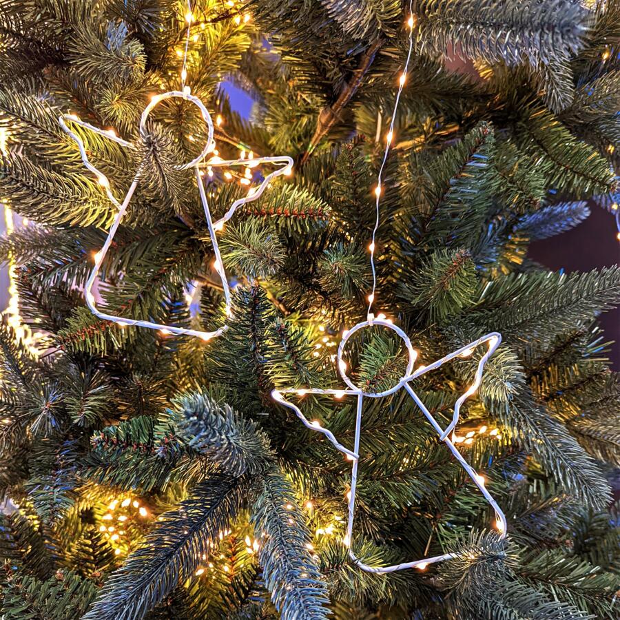 Lichtgordijn voor kerstboom  Micro Led Engel H2,10 m Extra warm wit 762 LED 4