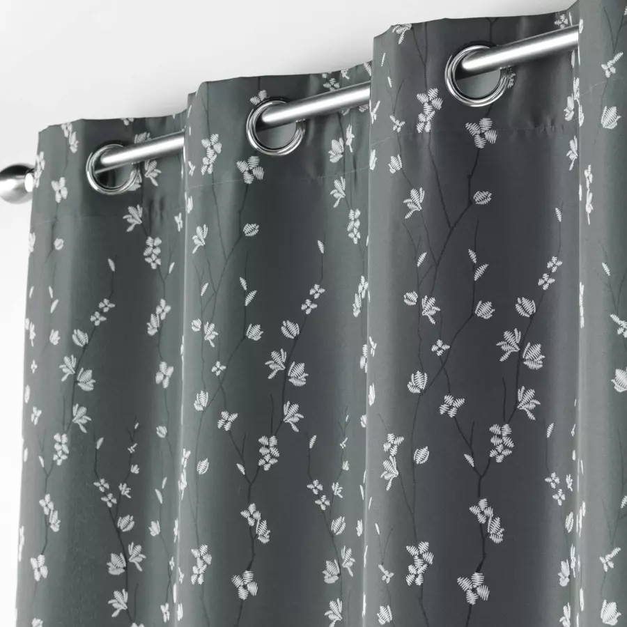 Rideau (140 x 260 cm) Sakura Gris anthracite