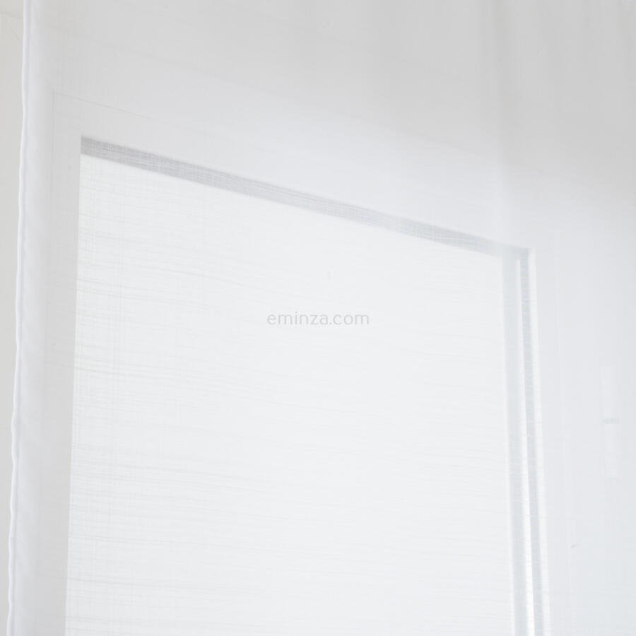 Visillo para ventana (70 x 200 cm) Etamine Blanco escarchado 4
