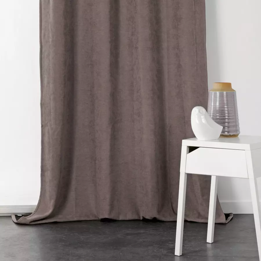 Rideau occultant isolant (140 x H260 cm) Alaska Taupe foncé 5
