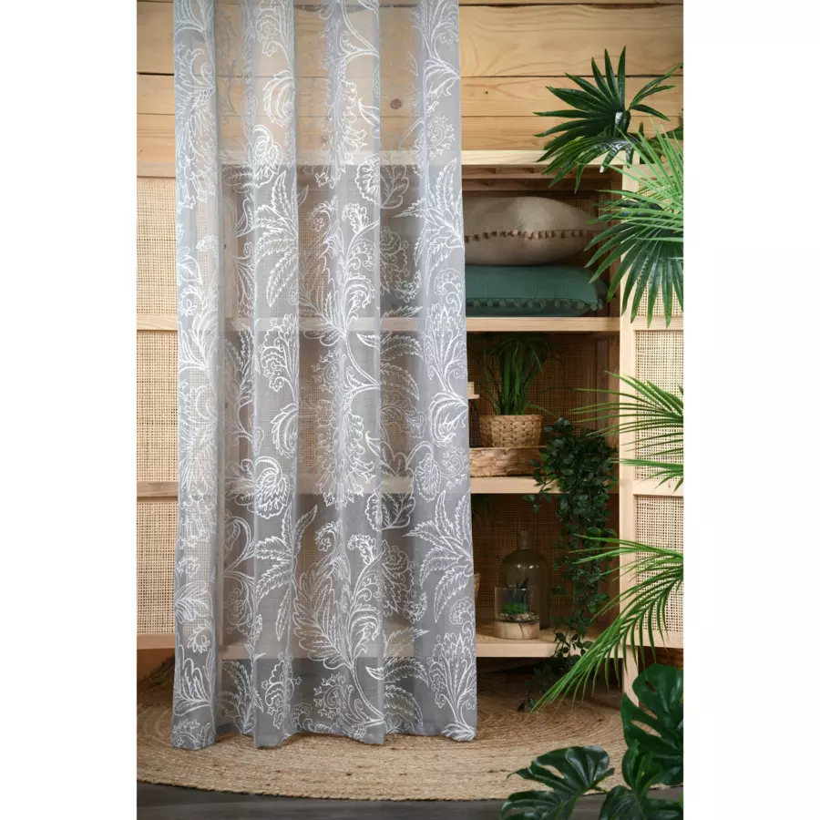 Voilage (140 x 260 cm) Jeannette Gris 4
