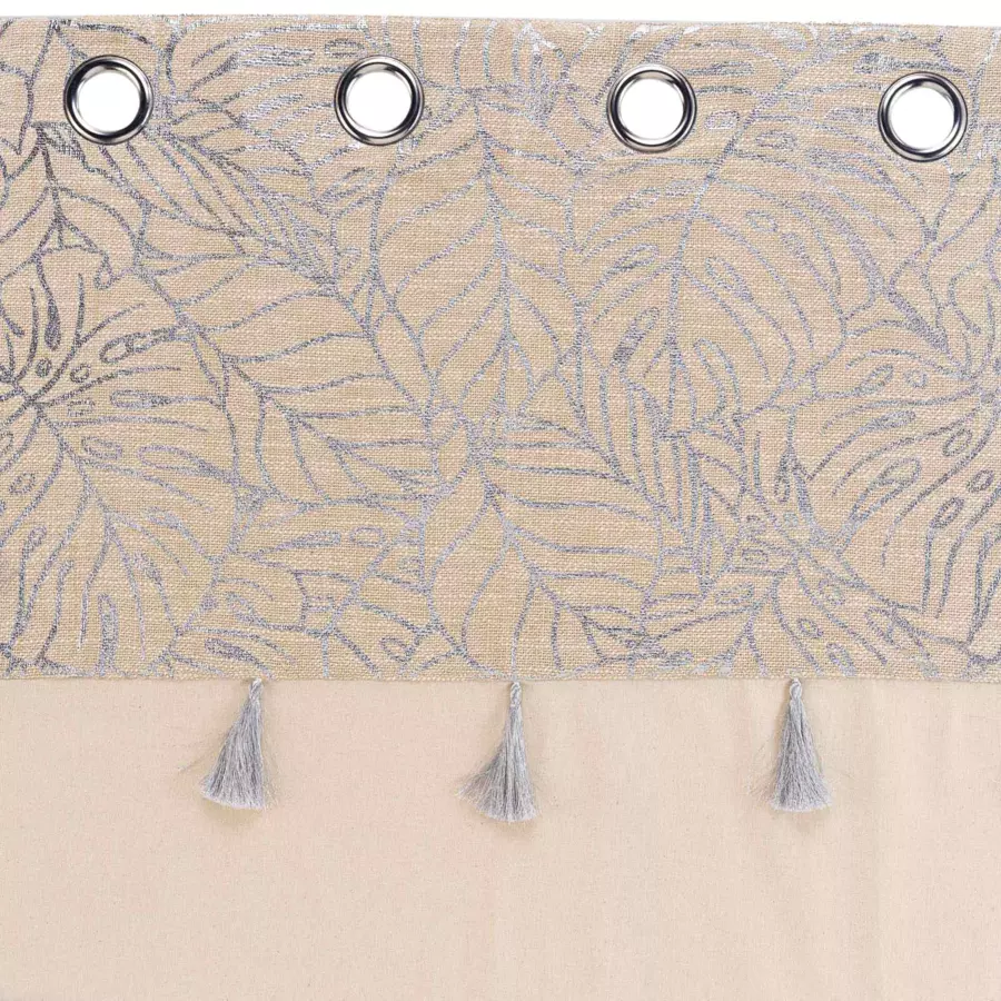Rideau coton (140 x 240 cm) Solea Argent 5