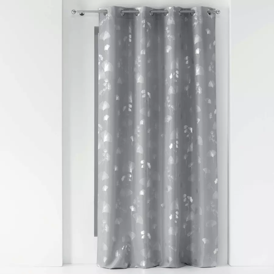 Cortina semi opaca (140 x 260 cm) Bloomy Gris 5