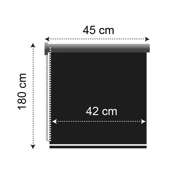 Store enrouleur tamisant (45 x 180 cm) Uni Blanc 5