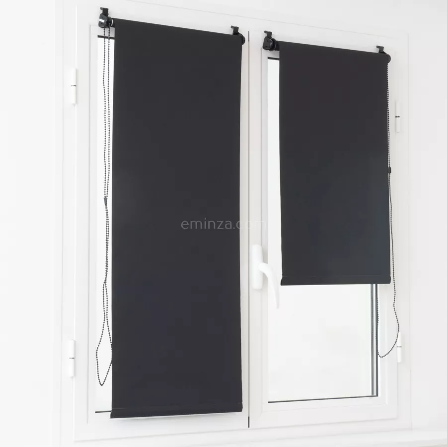 Store enrouleur occultant (45 x 90 cm) Uni Noir