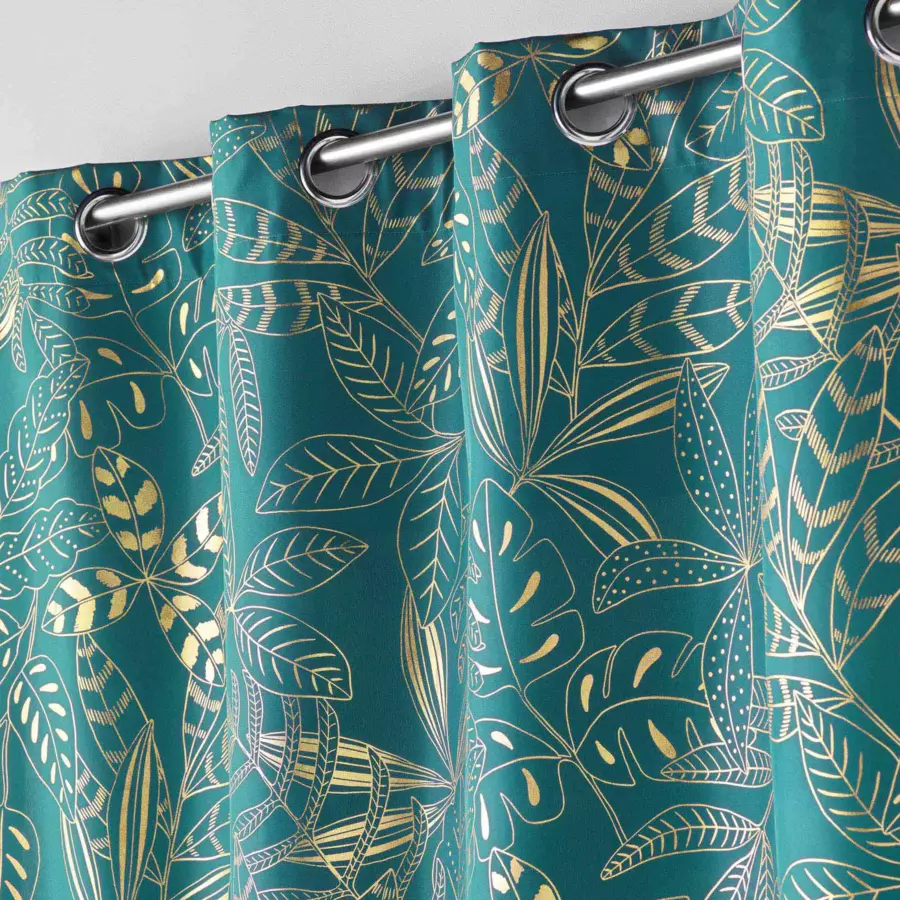 Rideau (140 x 280 cm) Belflor Vert émeraude 4
