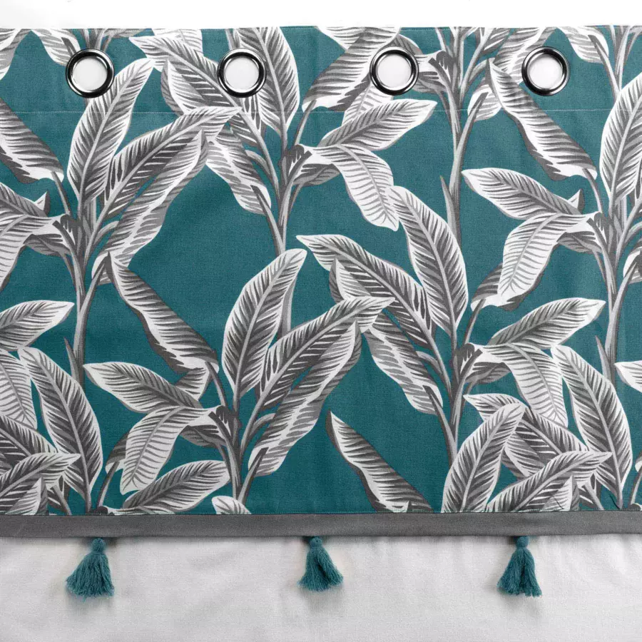 Rideau coton (140 x 240 cm) Isibelle Bleu 4