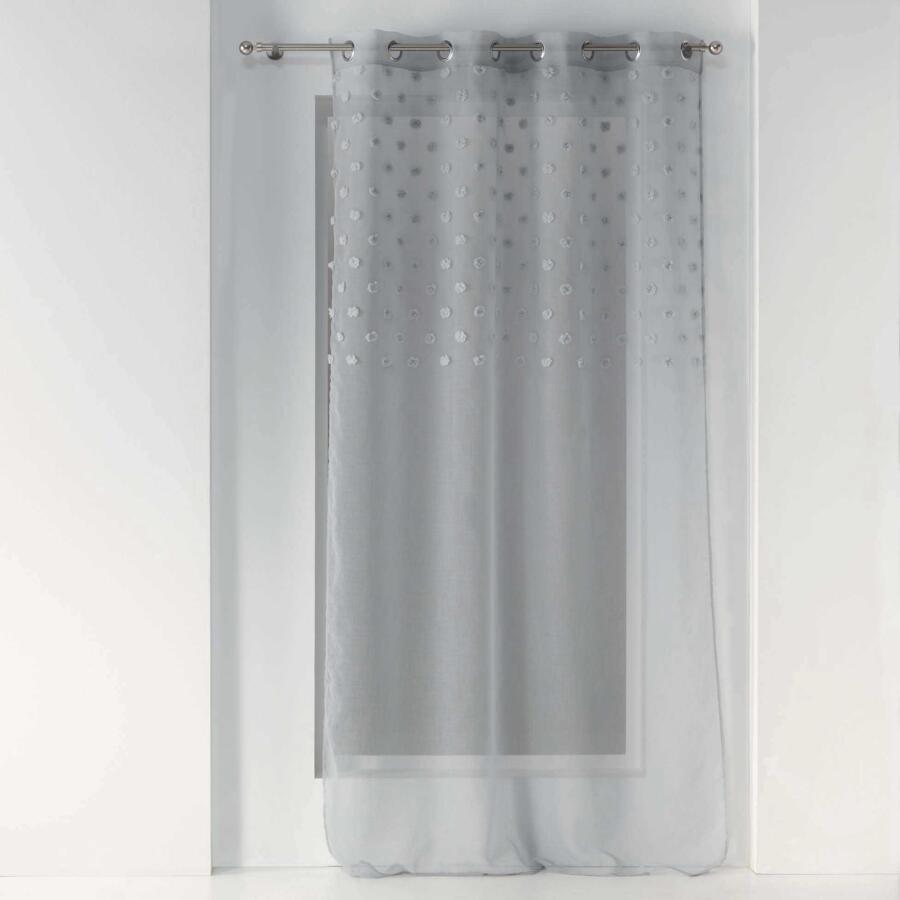 Tenda trasparente (140 x 240 cm) Melusine Grigio 4
