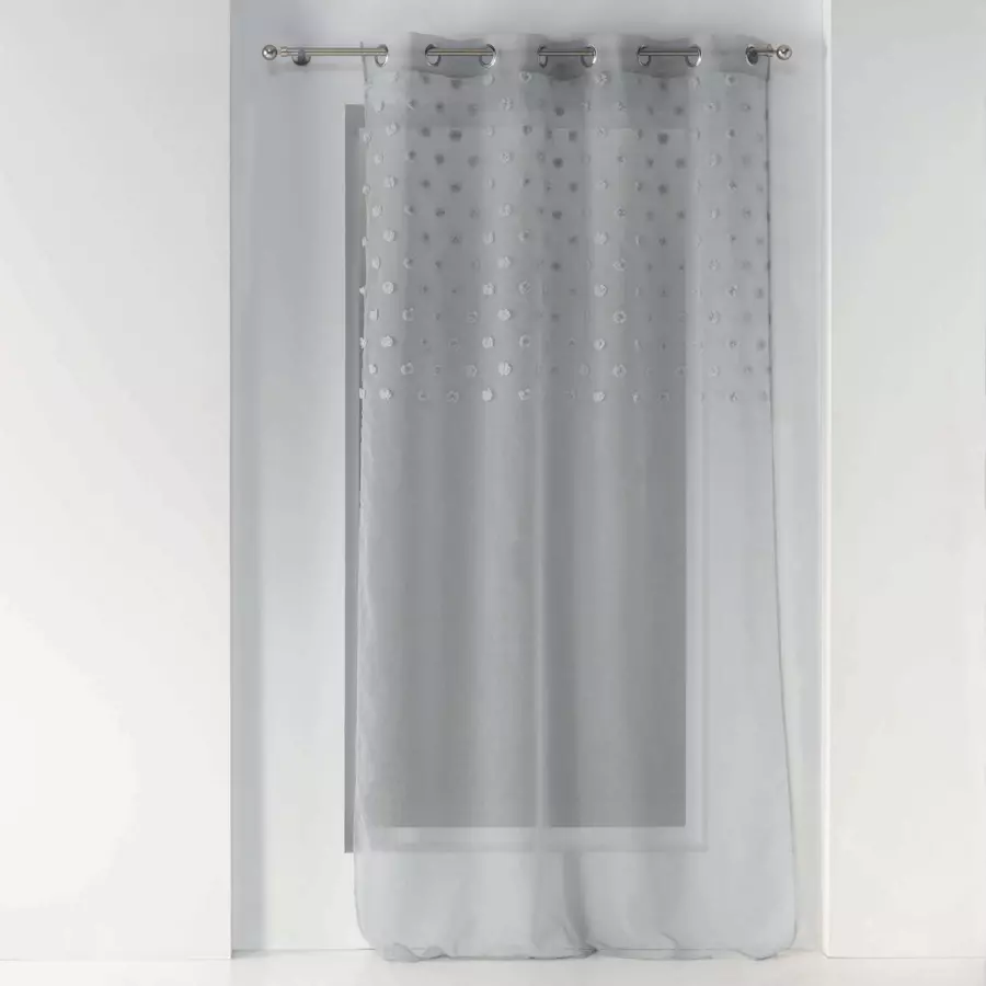 Visillo (140 x 240 cm) Melusine Gris 4