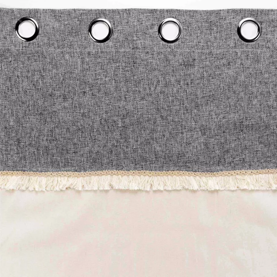 Rideau coton (140 x 240 cm) Cancun Gris anthracite 4
