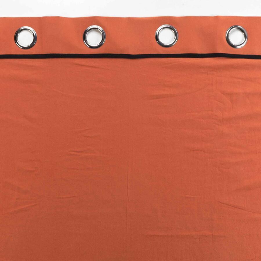 Cortina  semi-opaca algodón lavado (135 x 240 cm) Linette Terracota 5