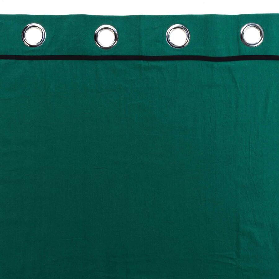 Tenda cotone lavato (135 x 240 cm) Linette Verde smeraldo 5