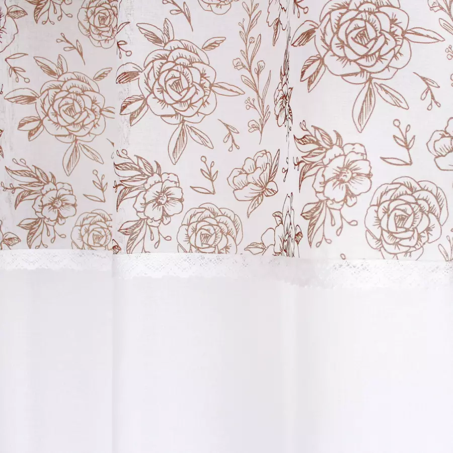 Visillo (140 x 240 cm) Rosa Marron 4