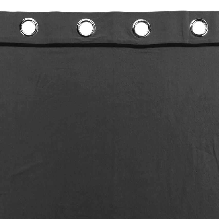 Cortina  semi-opaca algodón lavado (135 x 240 cm) Linette Gris antracita 4