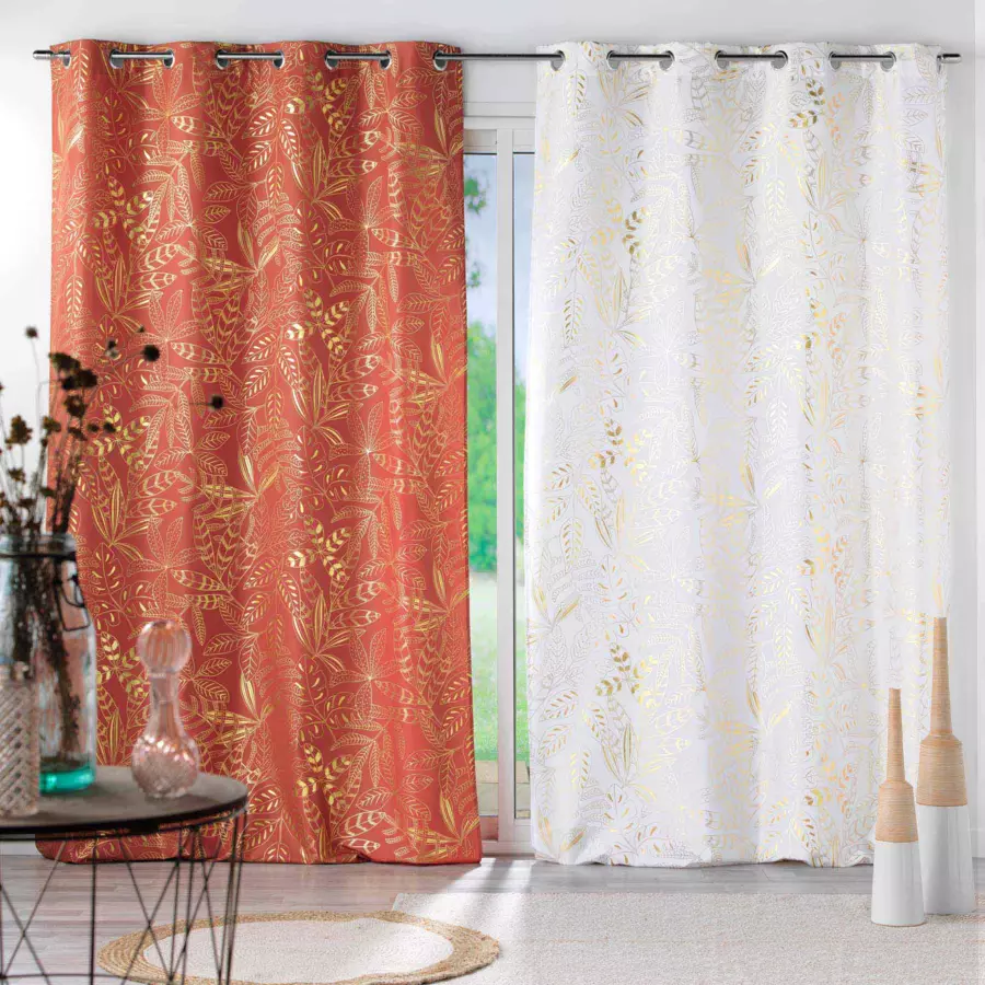 Cortina  semi-opaca(140 x 280 cm) Belflor Blanco 4