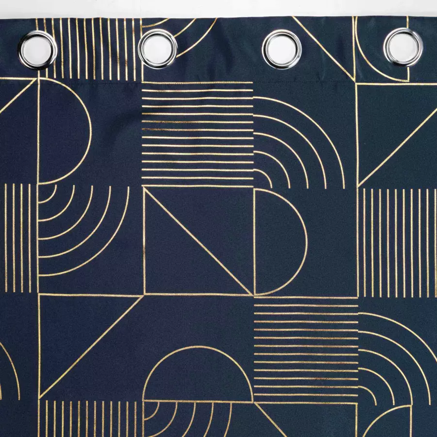 Cortina  semi-opaca(140 x 280 cm) Lineor Azul marino 5