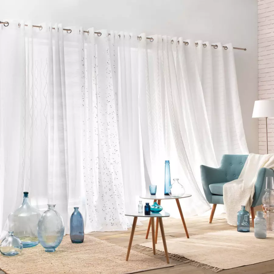 Visillo (140 x 240 cm) Cyrielle Blanco 5