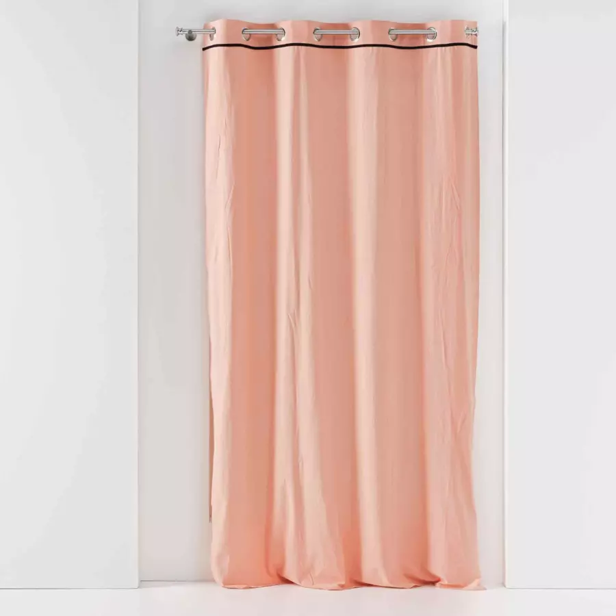 Rideau coton lavé (135 x 240 cm) Linette Rose 4