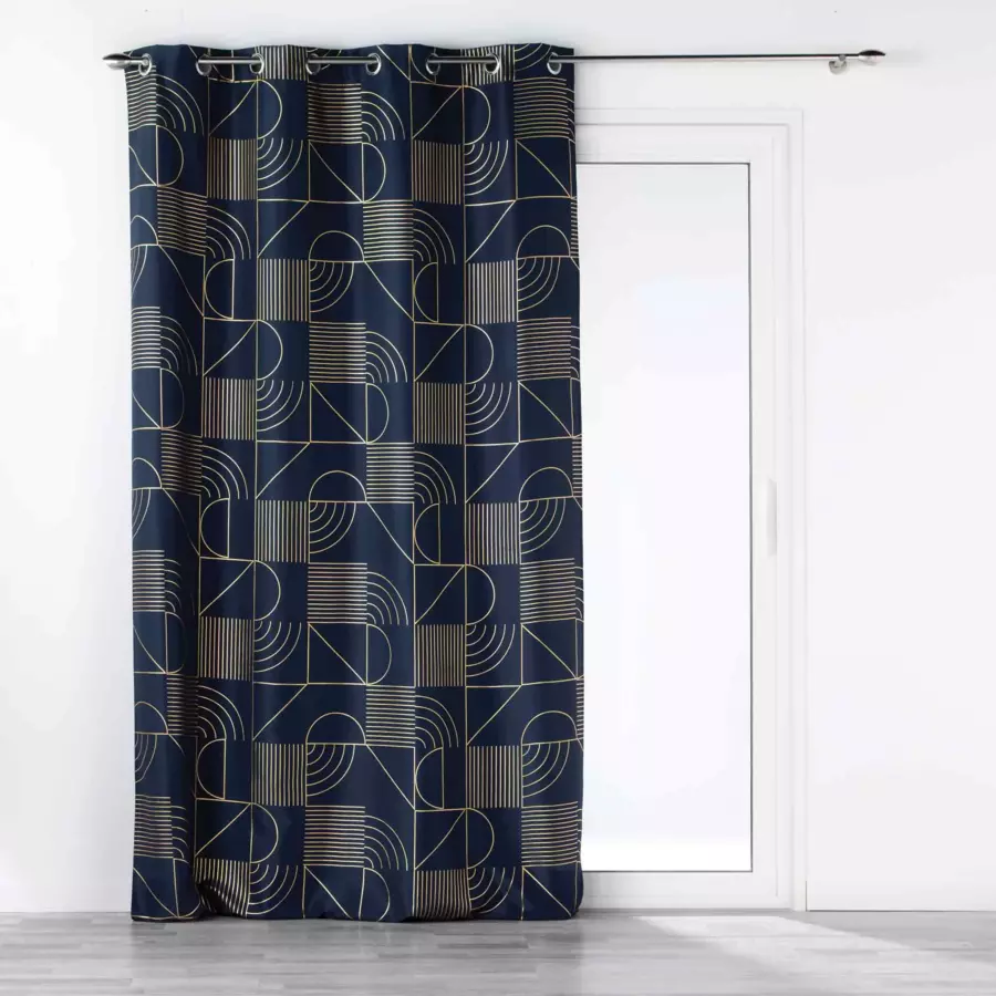 Overgordijn (140 x 260 cm) Lineor Marineblauw 4